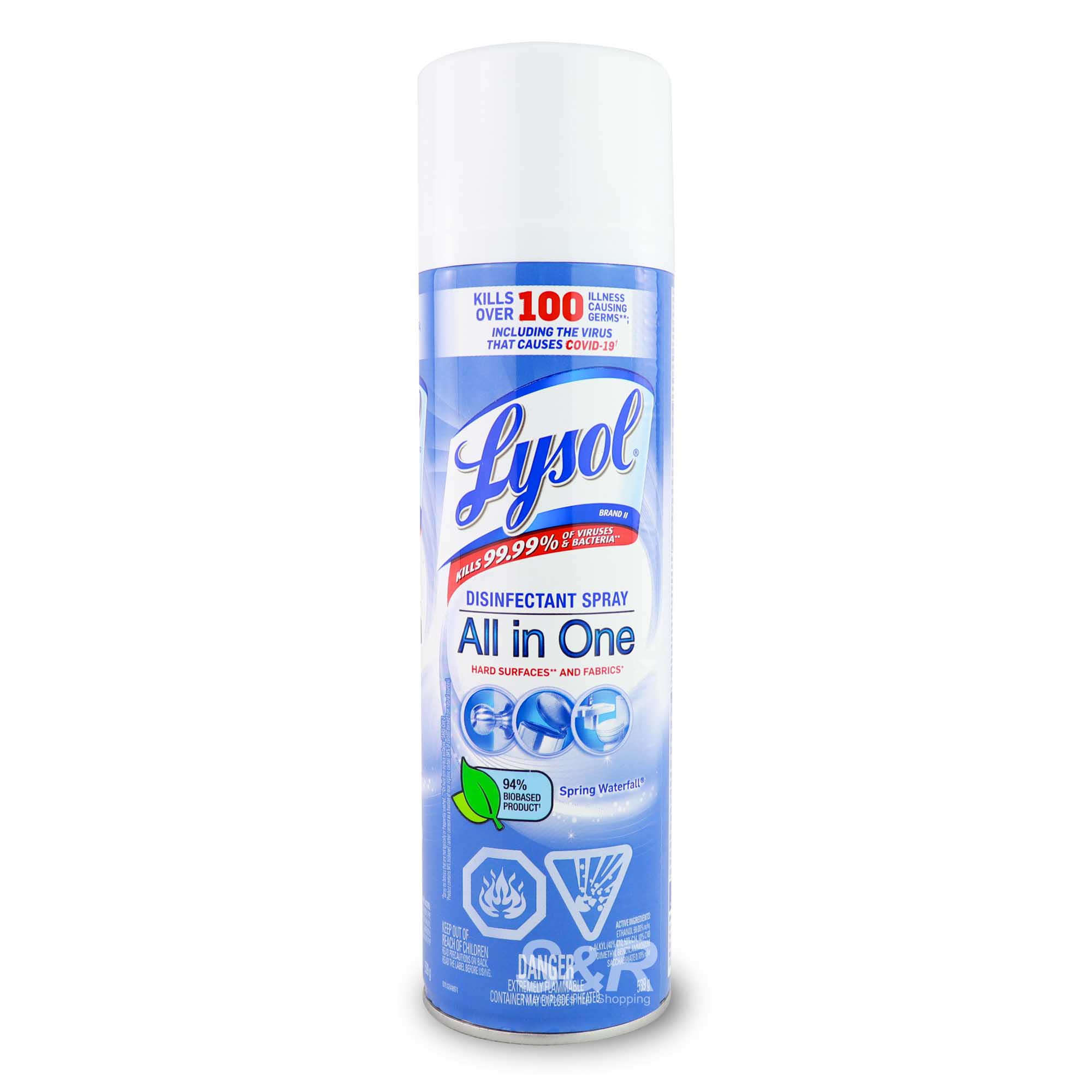 Lysol Spring Waterfall All in One Disinfectant Spray 539g